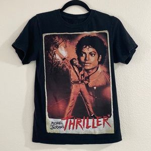 MICHAEL JACKSON’s Women’s  Black Thriller Graphic T-shirt Size XS